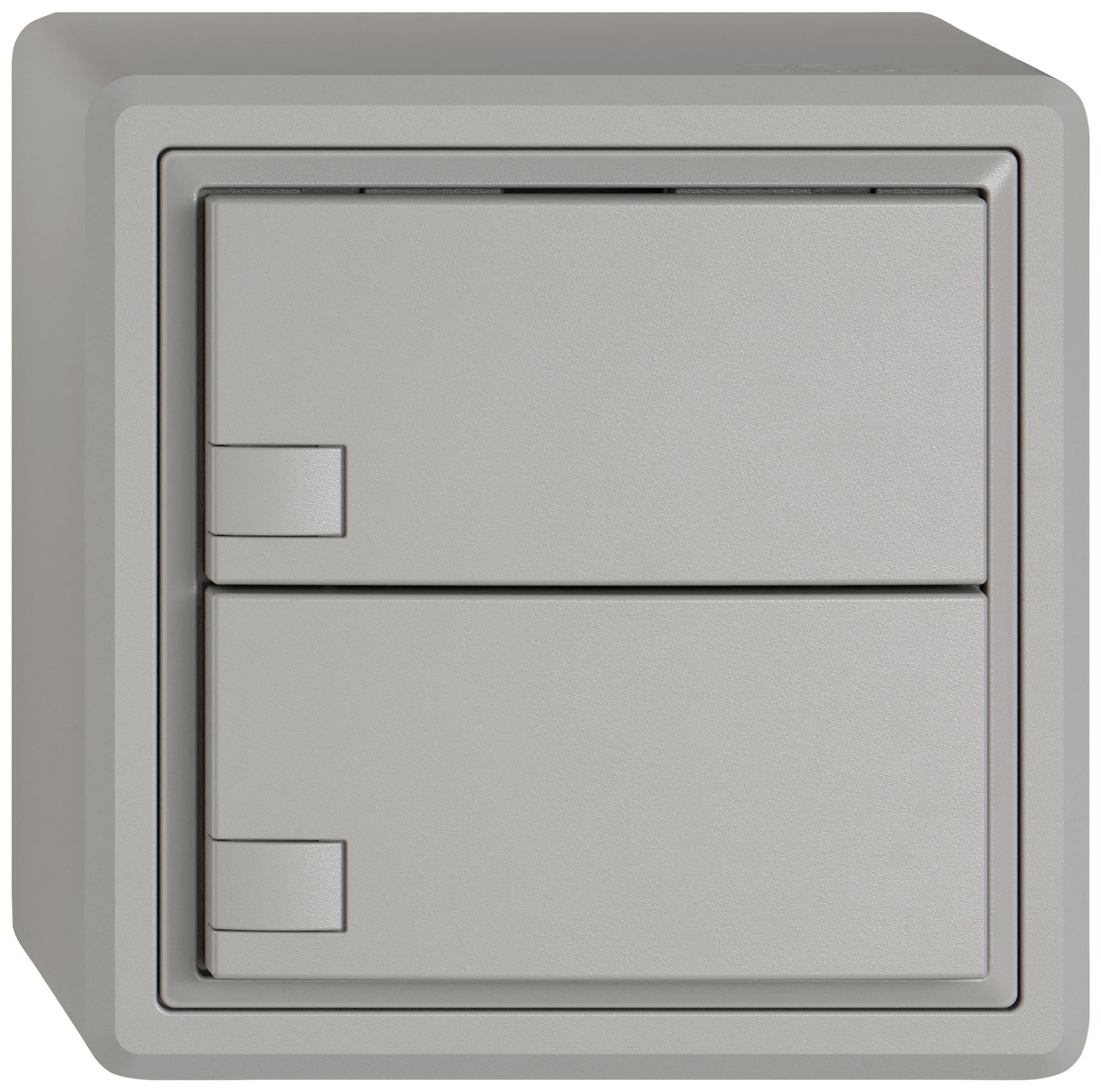 Poussoir universel AP EDIZIO.liv UNI SNAPFIX® s.LED 2× comm.1T grc