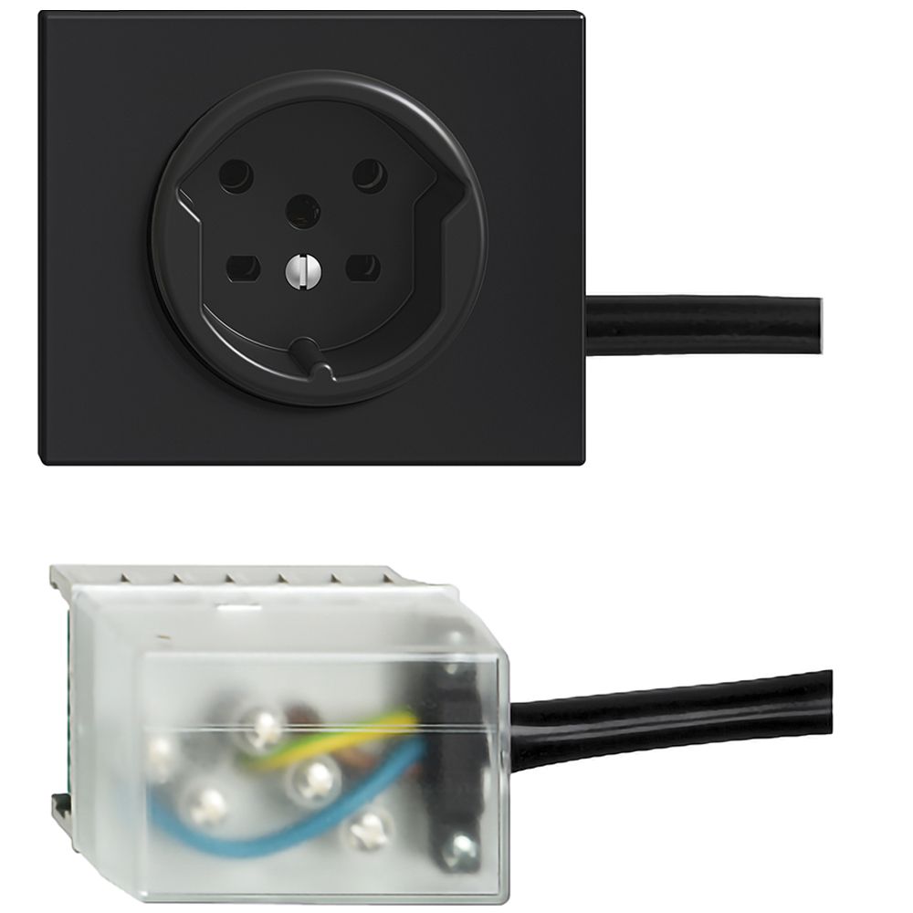 EB-Steckdose FH FLF FP T15 schwarz