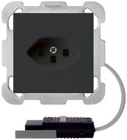 EB-Steckdose T23 kallysto schwarz mit RK-Adapter 5P L2&EB-Dose G2704