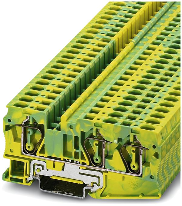 Borne 0.2…10mm² connexion à ressort vert/jaune