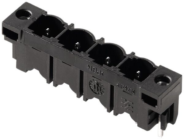 Stiftleiste Weidmüller SL HP Lötflansch, 7.62mm 2L 180° 3.2mm schwarz