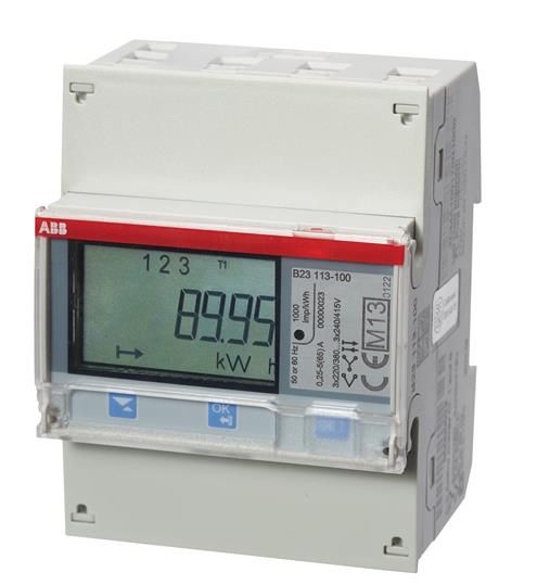 Compteur d'énergie AMD ABB iBus B23 113-100, 3×65A Stahl impulse M-Bus