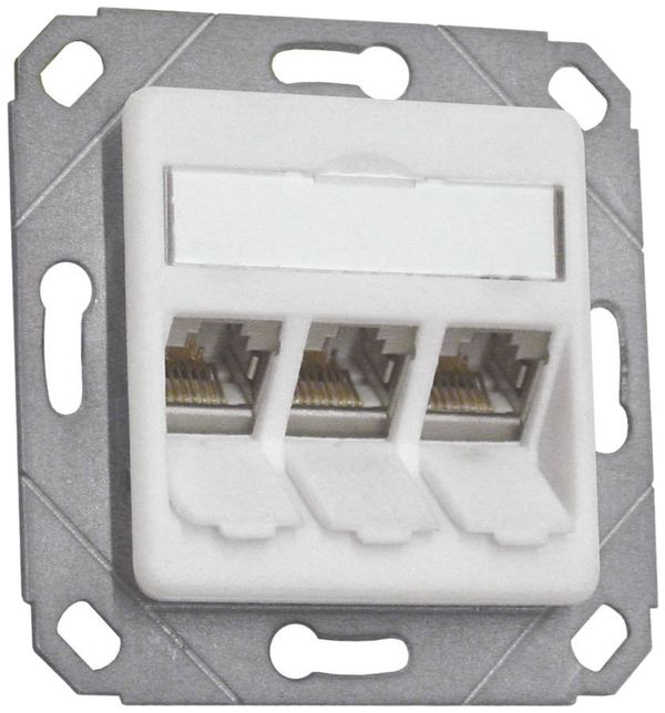 Boîte de raccordement ENC EDIZIOdue 3×MS1/8 blanc ou 3×MU1/8 Dätwyler
