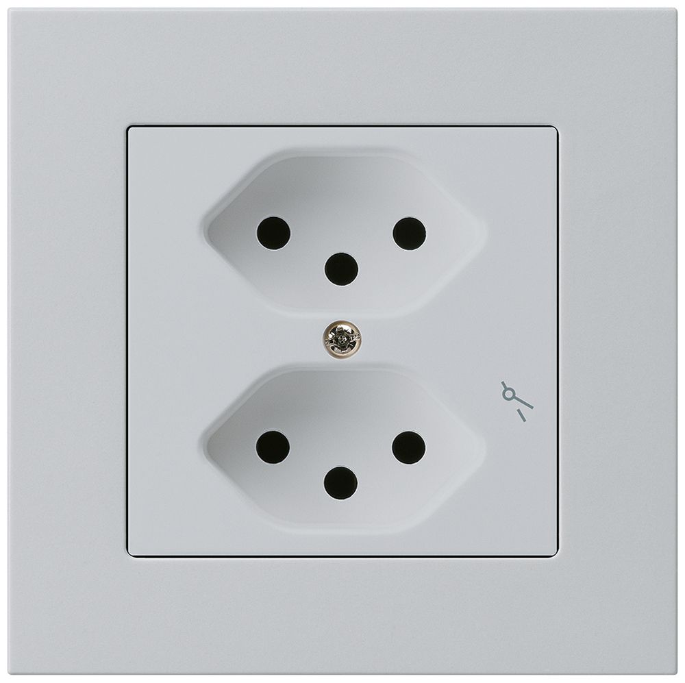 UP-Steckdose kallysto.pro 2×T13/1 hellgrau