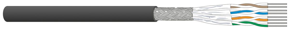 Datenkabel Dätwyler CU 7702 4P S/FTP Kat.7 AWG26 FRNC/LSZH Dca schwarz