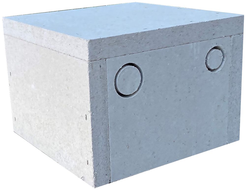 EB-Gehäuse Fire-Stop-Box, Gipsfaserplatte, 150×150×110mm, EI30, grau