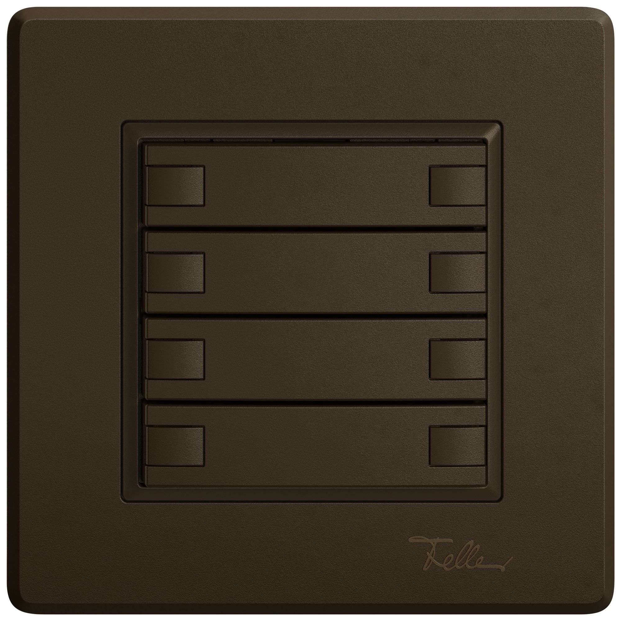 Poussoir KNX RGB ENC EDIZIO.liv SNAPFIX® capteur temp.s.LED 4× comm.2T br