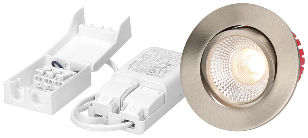 EB-LED-Spot MH SOLV 8W 710lm 3000K IP44 MB DIM DALI Ø80mm Nickel