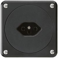 UP-Steckdose robusto Typ 23 schwarz ohne Klappdeckel für Kombination
