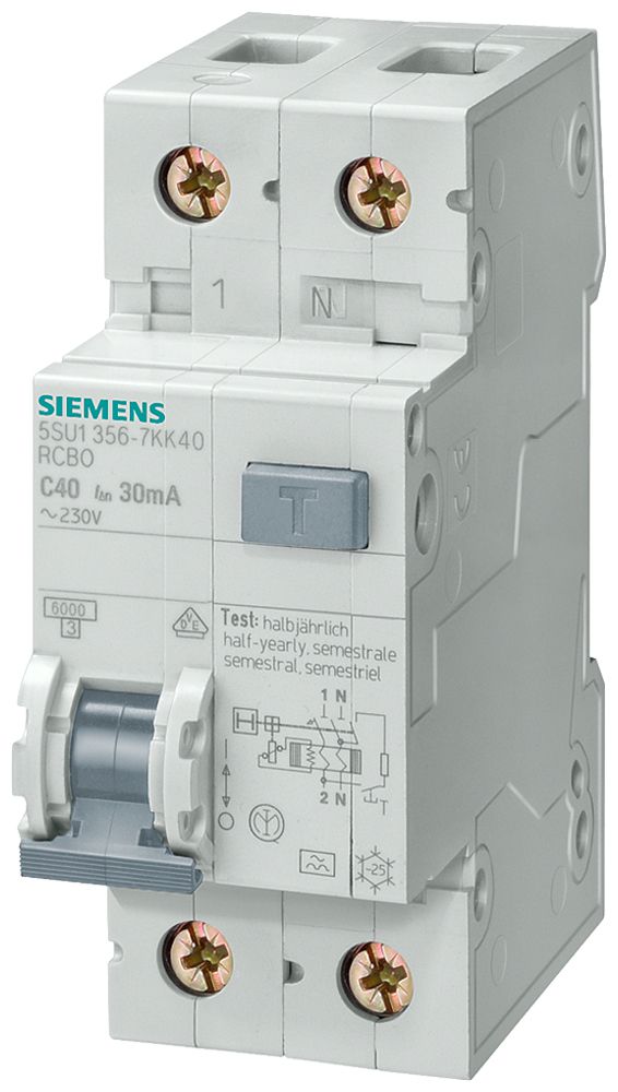 Disjoncteur différentiel Siemens SENTRON 1LN C-10A 6kA, 30mA typeA