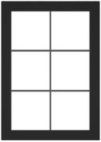 Abdeckrahmen SIDUS 2×3 schwarz