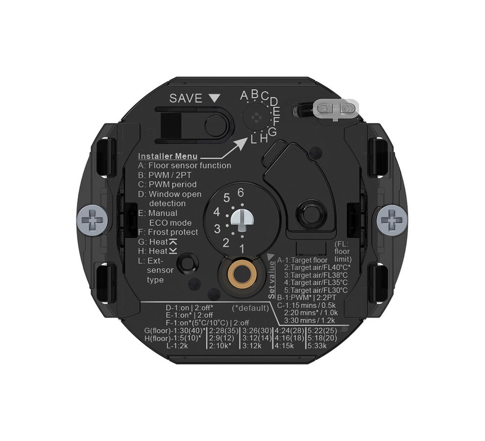 Termostato ambiente Hager acceso/spento 230VAC 16A 56×56mm