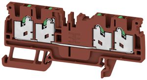 Borne de passage joignable WM S4C 2.5mm² 24A 800V ressort 4×1 DIN35 br