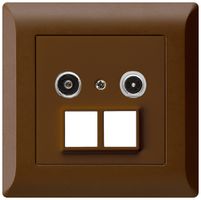 Prise multimédia ENC kallysto.line R/TV 4dB 2GHz brun