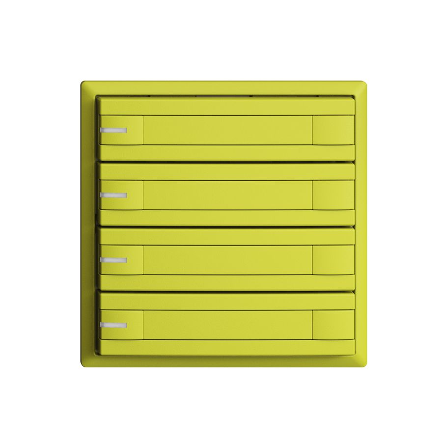 Poussoir KNX RGB EDUE, 250mW, a.LED RGB, papier, 4×poussoir, C.2×T., lem