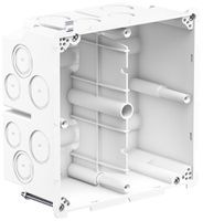 Hohlwanddose AGRO 2×2 850°C mit Laschen, M20/25, weiss