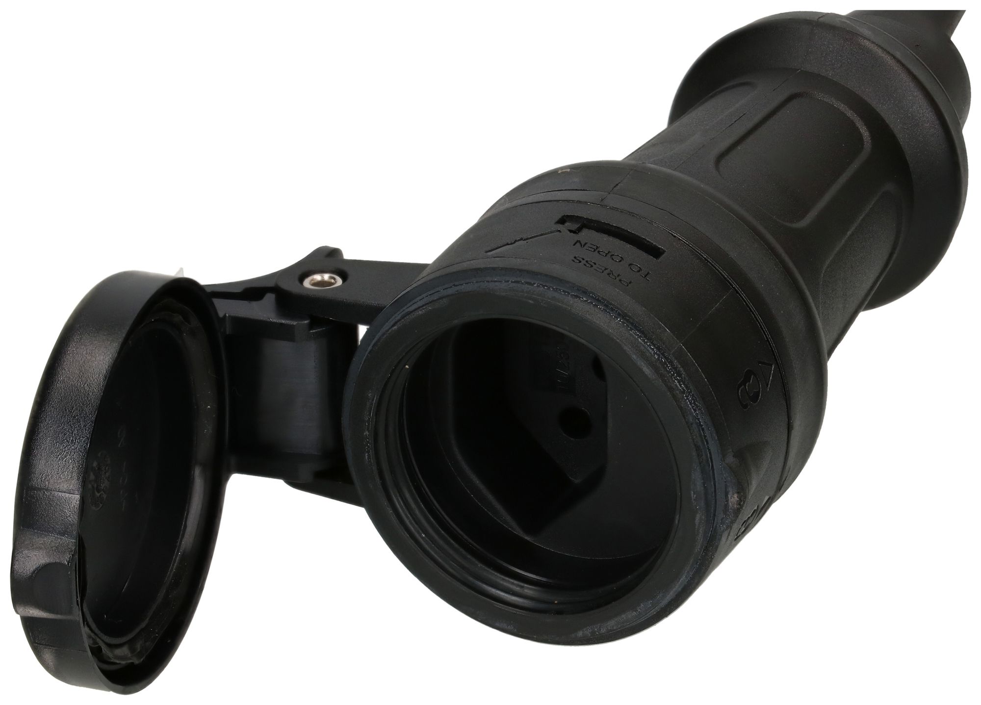 Prolunga MH T13/T13 IP55 con FI 30mA tipo A Td 3×1.5mm² 5m nero