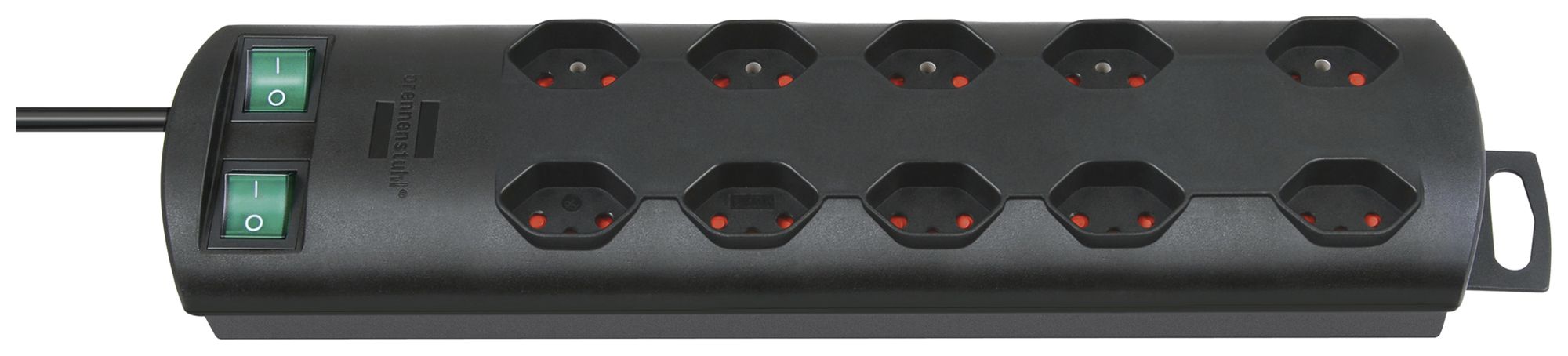 Prise multiple Primera-Line 2×interrupteur 10×T13 90° 2m H05VV-F 3×1mm² no