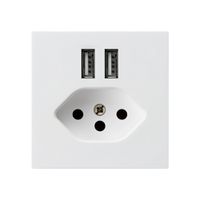Steckdose 2×USB & T13 kallysto A 2400mA weiss
