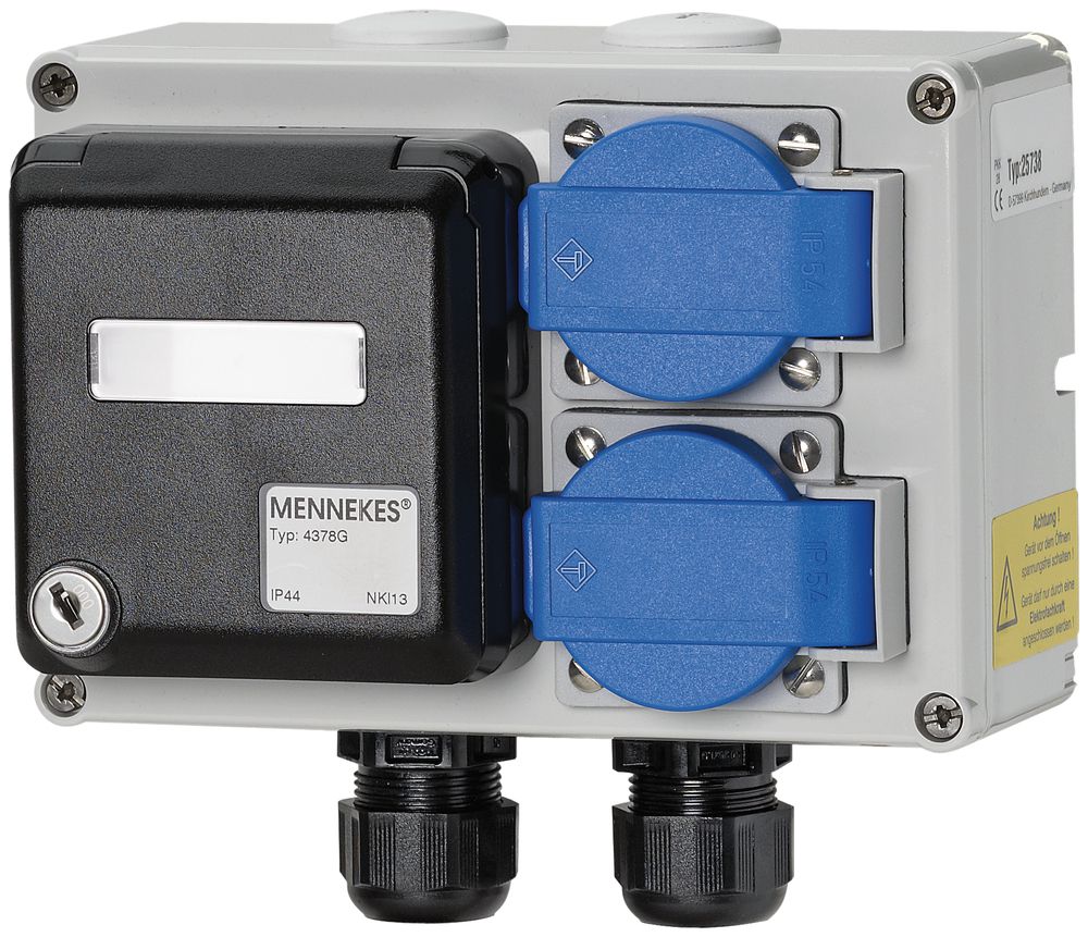Verteilergehäuse Amaxx 1×Cepex 2×T23 2× RJ45 Kat.6
