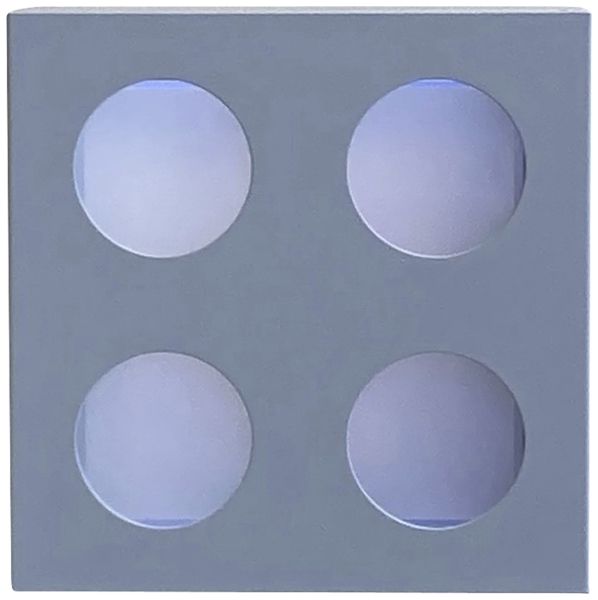 Applique LED Z-Licht Cube O 4.5W 500lm 3000K IP65 115×115mm gris