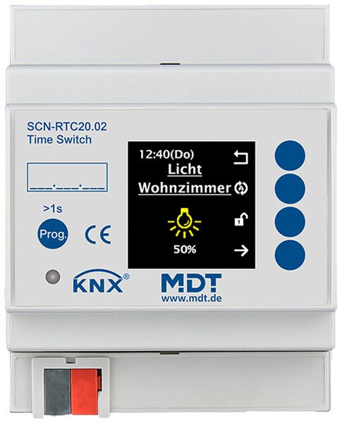 REG-Schaltuhr KNX MDT SCN-RTC20.02 20-Kan Tages/Wochen/Astro 4TE