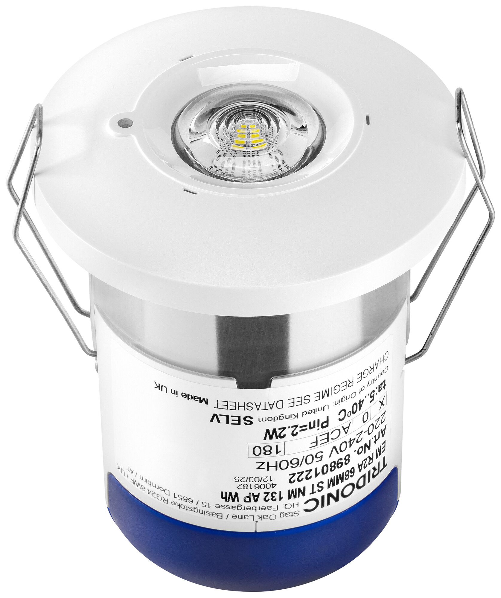 Lampada d'emergenza LED INS Tridonic EM R2A antipanico IP65 3h auto-test