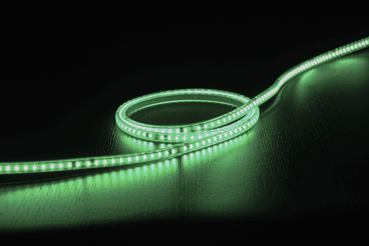 Ruban lumineux LED DEM QUICKLED 120XS IP65 240V 9.5W/m 1600lm/m vert 5m