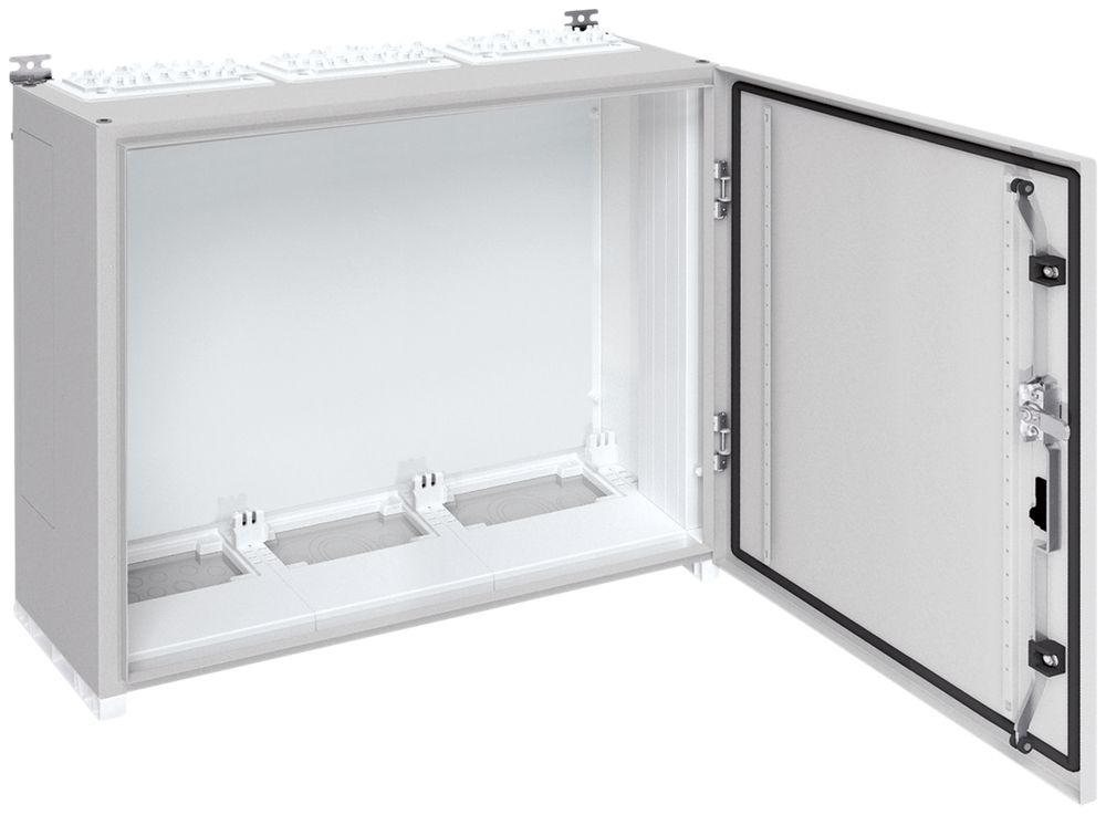 Armadio murale Hager univers con porta piena CP II IP55 650×800×275mm RAL 7035