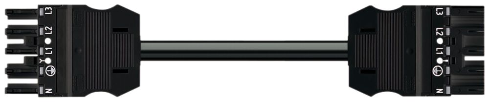 Câble de connexion WAGO 5×1.5mm² 16A 400V 2m cod.A noir