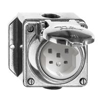 Prise AP mouillé T25 16A Al nature avec bornes enf.