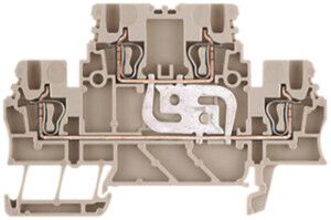 Mehrstock-Reihenklemme Weidmüller ZDK 1.5V Zugfeder 1.5mm² 2 Etagen beige