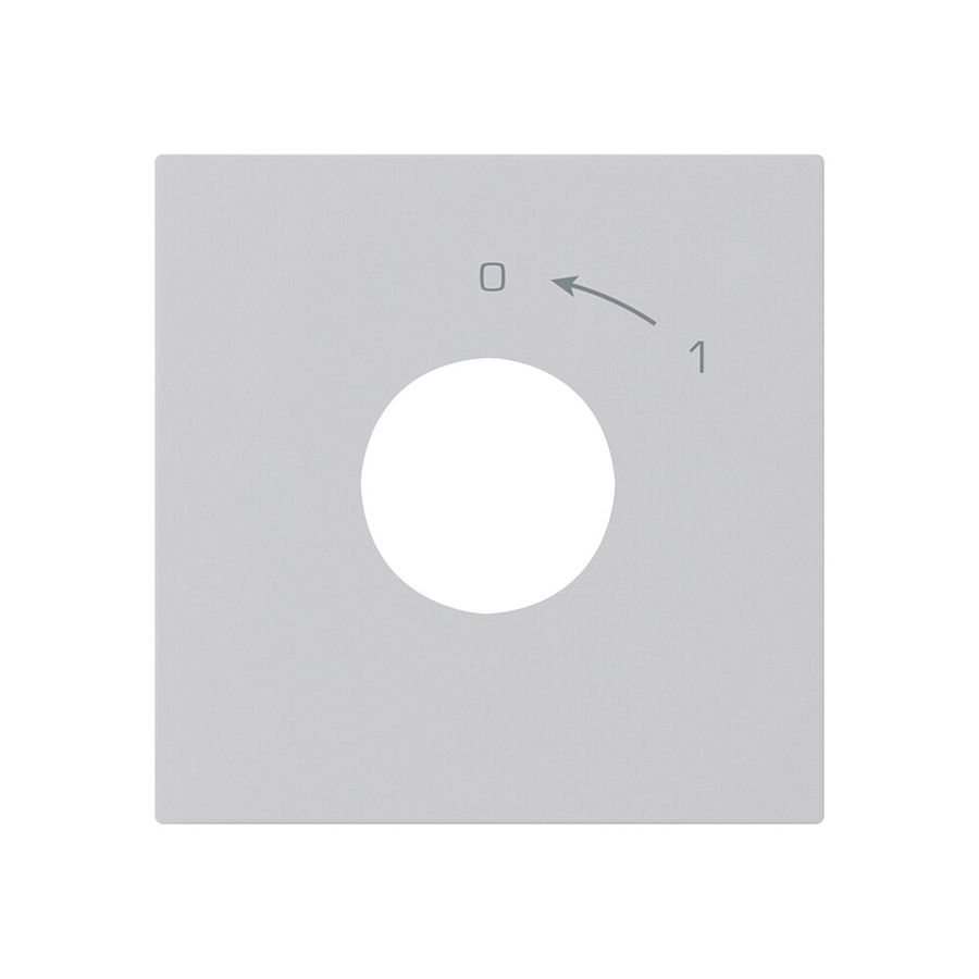 Kit frontale per contatto rotativo a chiave 60×60mm kallysto 0<-1 grigio chiaro
