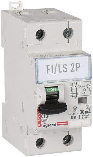 Fehlerstrom-/Leitungsschutzschalter Legrand C 2L 13A 6000A 30mA Typ A Auto 5Stk