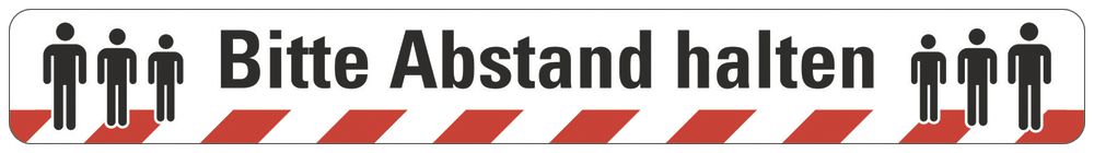 Marquage au sol CIMCO "Bitte Abstand halten" 50×600mm