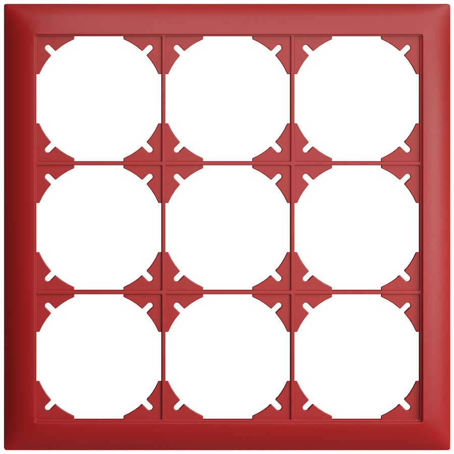 Abdeckrahmen EDIZIOdue 3×3 berry