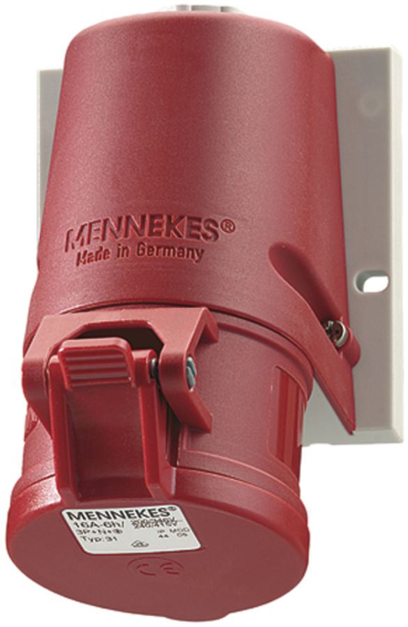 AP-Steckdose CEE Mennekes 3LNPE 32A rot