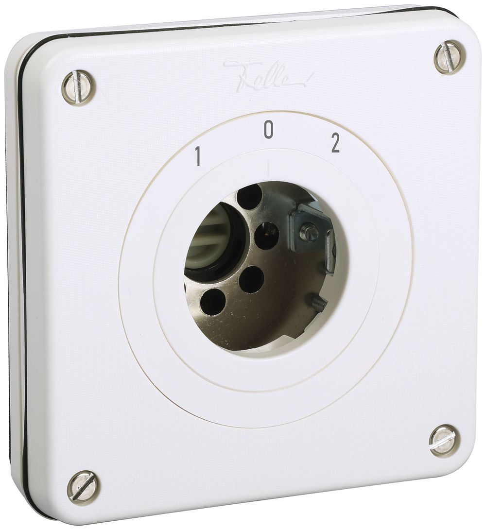 Inverseur ENC contacts galv.s.cylindre NEVO 1P, IP21, 1-0-2, ret.12, blanc