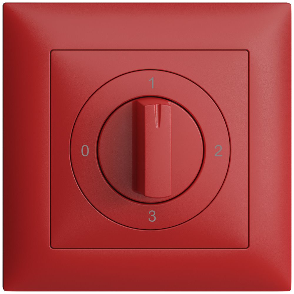 Frontset EDIZIOdue 0-1-2-3 berry 88×88mm für Drehschalter