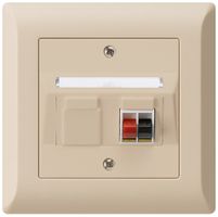 Prise ENC audio kallysto.line 1×beige borne à étrier pour 1 haut-parleur