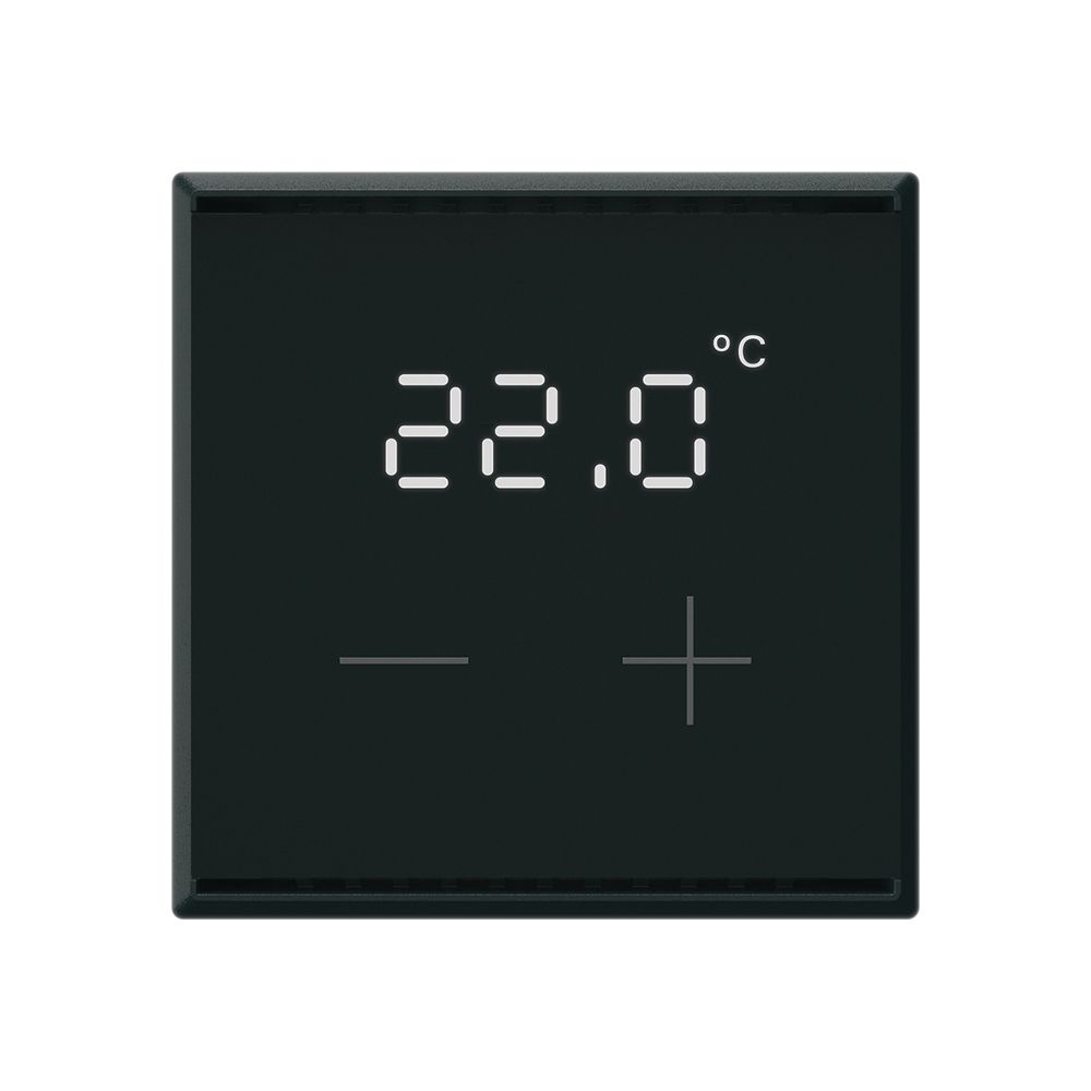 Termostato ambiente KNX KAL con display LED nero