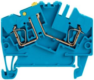 Borne de test sectionnable WM ZTR 2.5-2 connexion à ressort 2.5mm² TS35 bleu