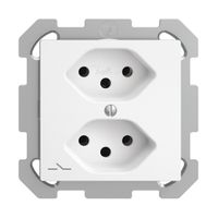 UP-Steckdose EDIZIOdue 2×T13 1×S weiss