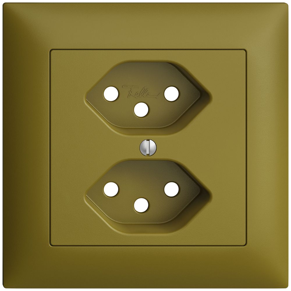 Frontset EDIZIOdue olive 88×88mm 2×T13