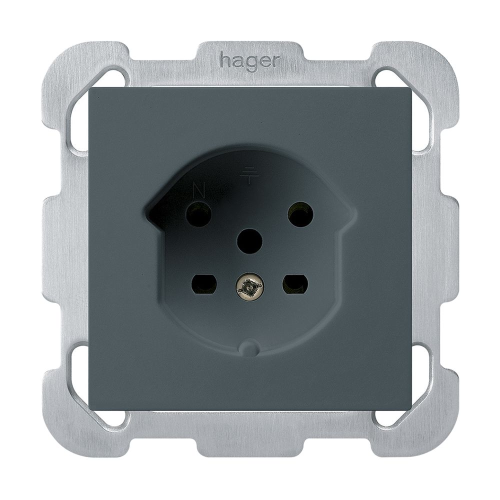 UP-Steckdose HA kallysto Typ 15 mit Steckklemmen anthrazit