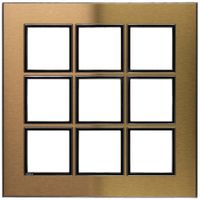 Intestazione INC Legrand Arteor 3×3 orizzontale e verticale 213×213mm Gold Brass