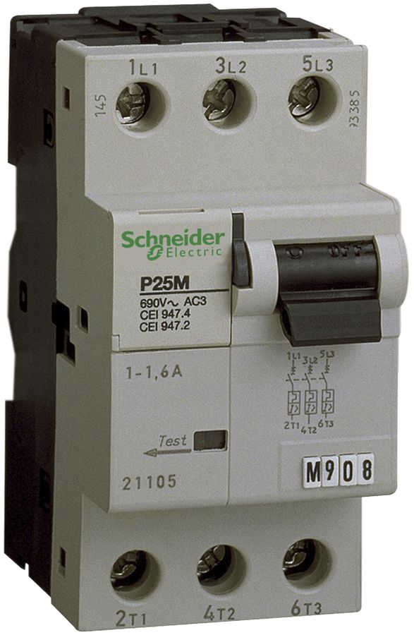 Motorschutzschalter Schneider Electric P25M 3L 1…1.6A
