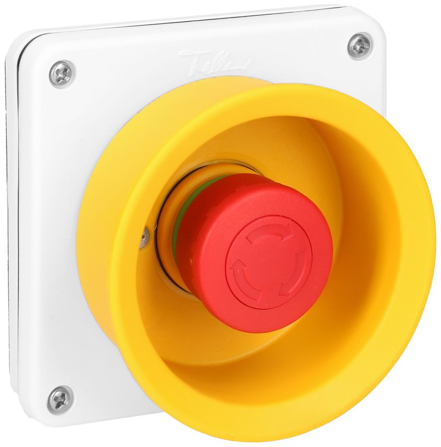 Tasto arresto di emergenza INC AWAG, fronte NEVO, IP55, collare di protezione