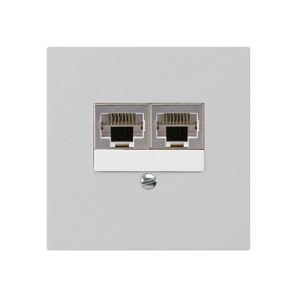 UP-Dose kallysto 2×RJ45s getrennt hellgrau
