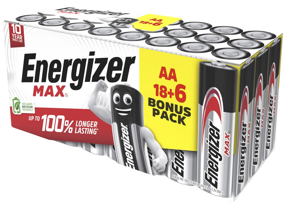 Batterie Energizer Max Alkali-Mangan 1.5V LR6 24 Stück